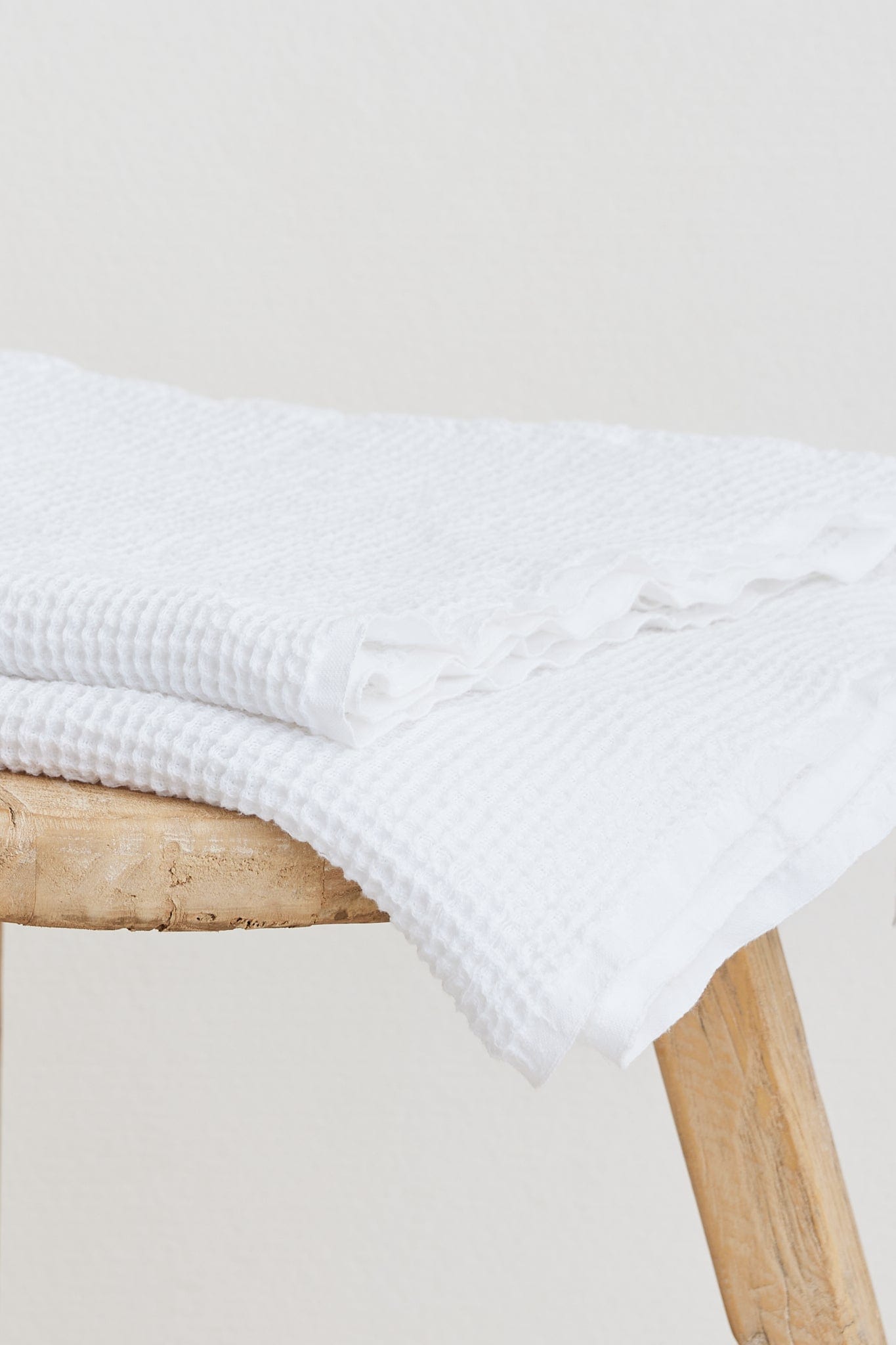 The Dharma Door Organic Cotton Towels Handwoven Bath Sheet - White