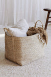 The Dharma Door Baskets and Storage Large Jute Basket - Natural handwoven handmade jute fairtrade