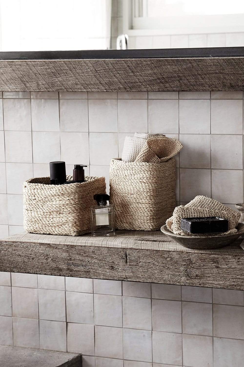 The Dharma Door Baskets and Storage Small Jute Basket - Tall Square