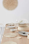 The Dharma Door Home, Table and Gifts Round Jute Placemat Set x 8 in basket Round Natural Jute Placemats x 8 in basket