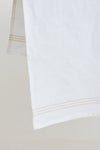 The Dharma Door Organic Cotton Tea Towels Handwoven Tea Towel -  White w/t Oatmeal Stripes