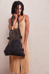 The Dharma Door Bags and Totes Jumbo Hemp String Bag - Charcoal Jumbo Hemp String Bag - Charcoal