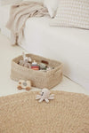 The Dharma Door Baskets and Storage Sona Rectangle Basket - Large handwoven jute fairtrade childrens toys nursery