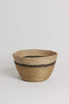 The Dharma Door Bowl Jute Bowl - Brass and Charcoal Jute Bowl - Brass and Charcoal Stripe