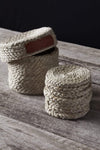 The Dharma Door Home, Table and Gifts Round Jute Coaster Set Round Natural Jute Coasters x 8 (in lidded basket)