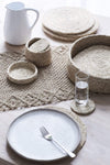 The Dharma Door Home, Table and Gifts Round Jute Coaster Set Round Natural Jute Coasters x 8 (in lidded basket)